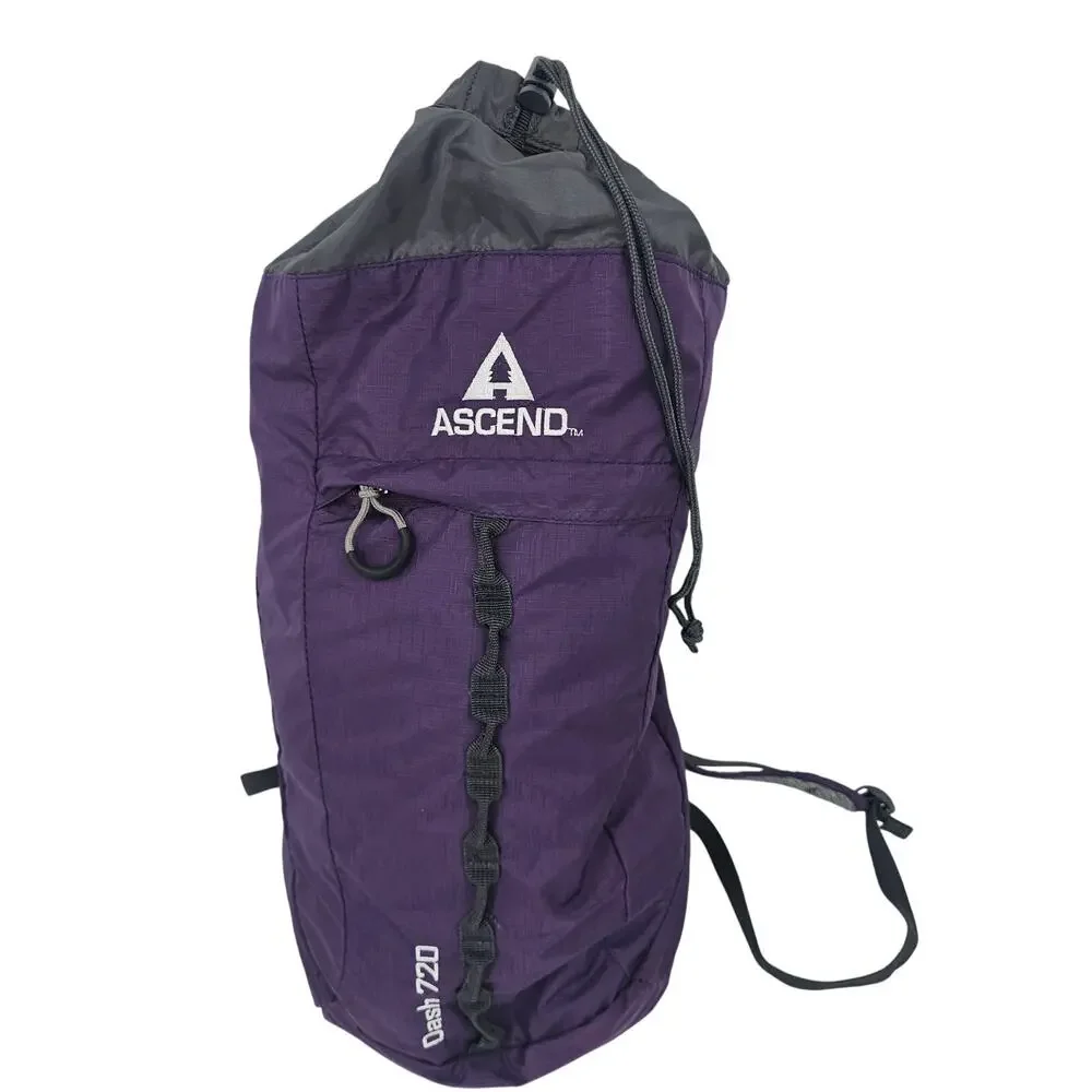Ascent Dash 720 Outdoor Hiking Camping School Lightweight Backpack Purple Gray